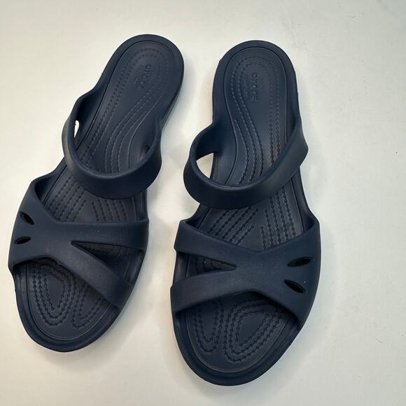 Crocs Navy Blue Kelli Sandal - Picture 1 of 4